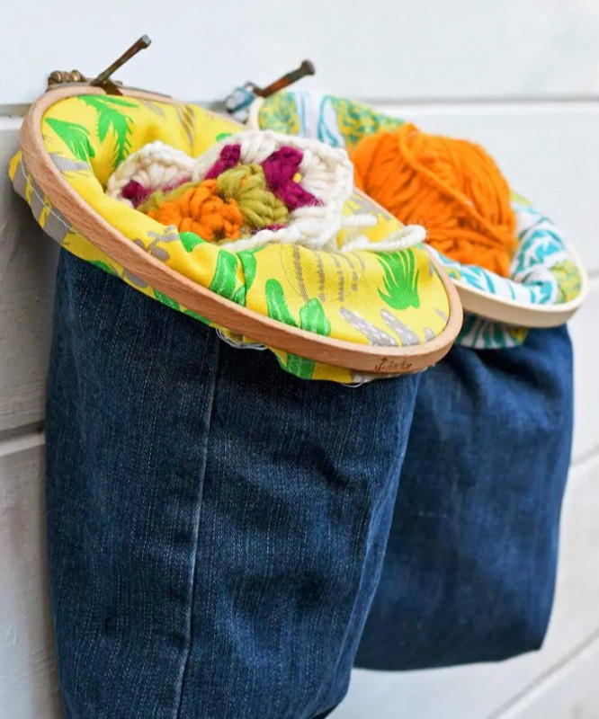 How To Make Hanging Denim Baskets — AllCraftIdeas