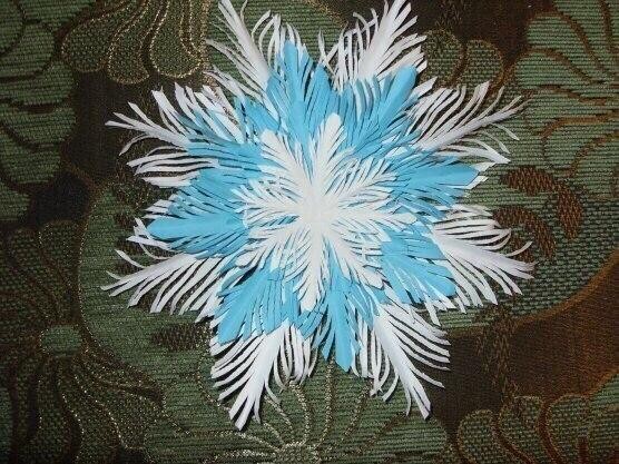 DIY Simple Paper Feather Snowflake Tutorial