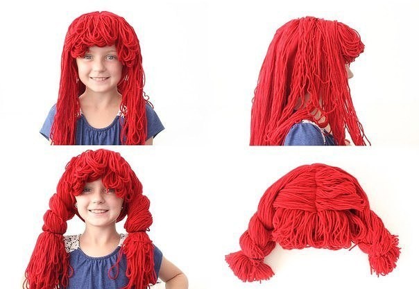 Yarn Wigs for Halloween!