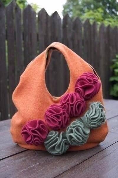 Chic Handbag Made from an Old Sweater