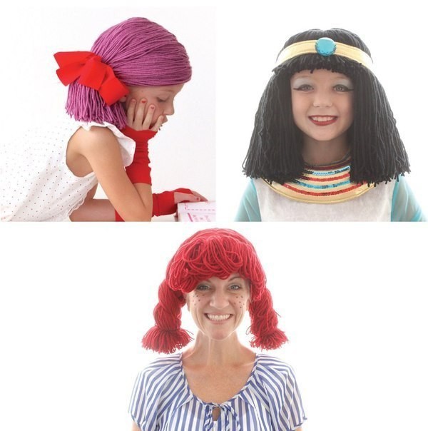 Yarn Wigs for Halloween!