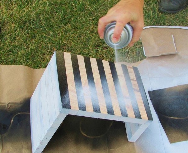 DIY Striped Drink Perch