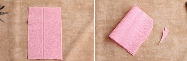 DIY Pink Crepe Paper Rose