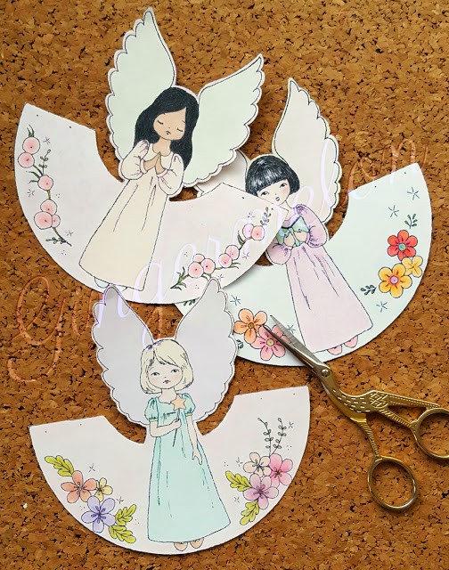 Christmas Angels Paper Dolls