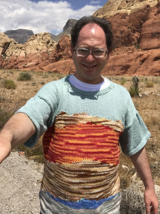 Guy Knits Sweaters Of Places And Then Goes To Those Places While Wearing Them. #2