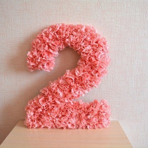 Paper Flowers Birthday Number DIY