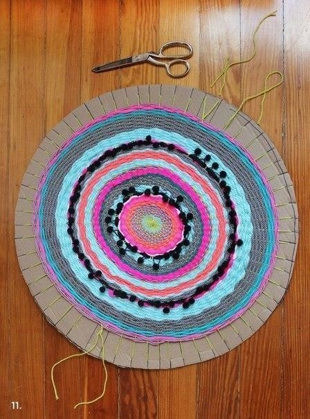 DIY Knitted Mandala Rug