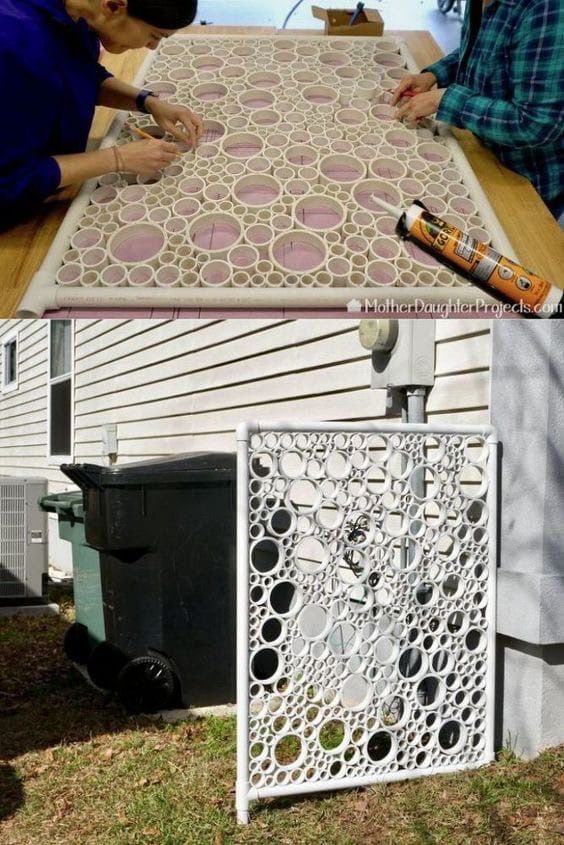 DIY PVC Pipe Privacy Screen — All Craft Ideas