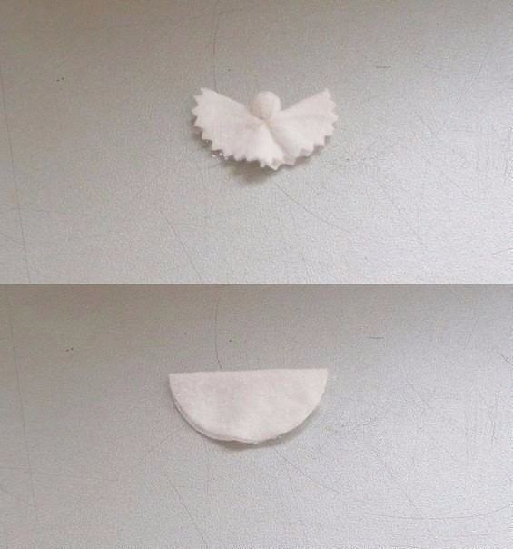 Craft an angel with your own hands from cotton pads