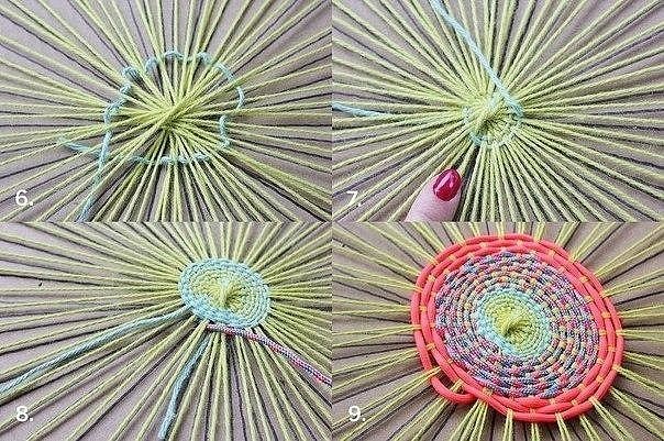 DIY Knitted Mandala Rug
