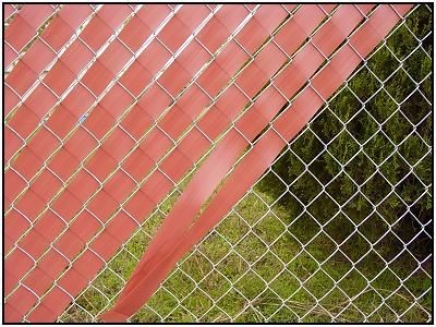 Fence weaving, Fence art, Chain link fence Fence weaving, Fence art, Chain link fence