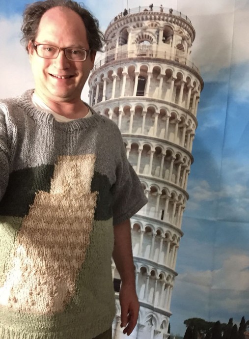 Guy Knits Sweaters Of Places And Then Goes To Those Places While Wearing Them. #1