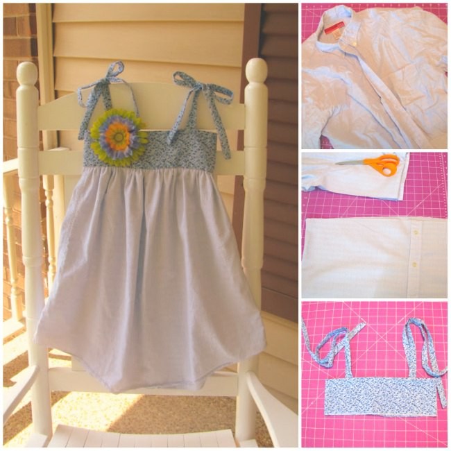 How to transform old shirts into adorable summer dresses for girls