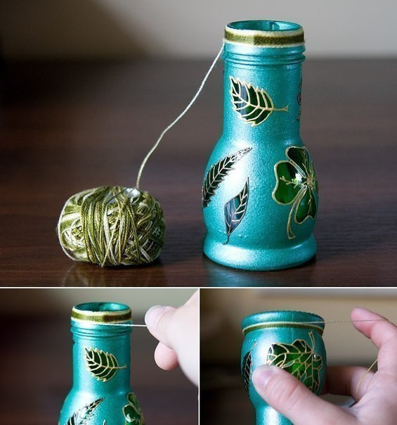 Beautiful Vase Made from Glass Bottle