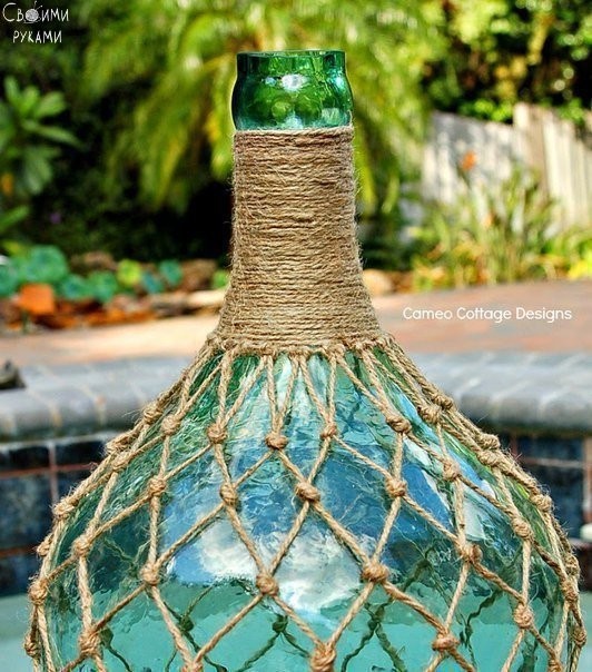 Simple Bottle Decoration With Rope