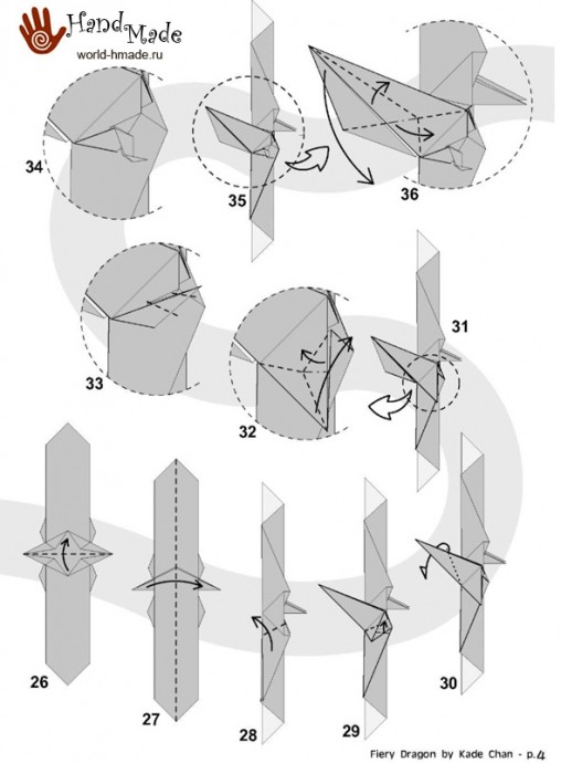 How to make an origami Fiery Dragon