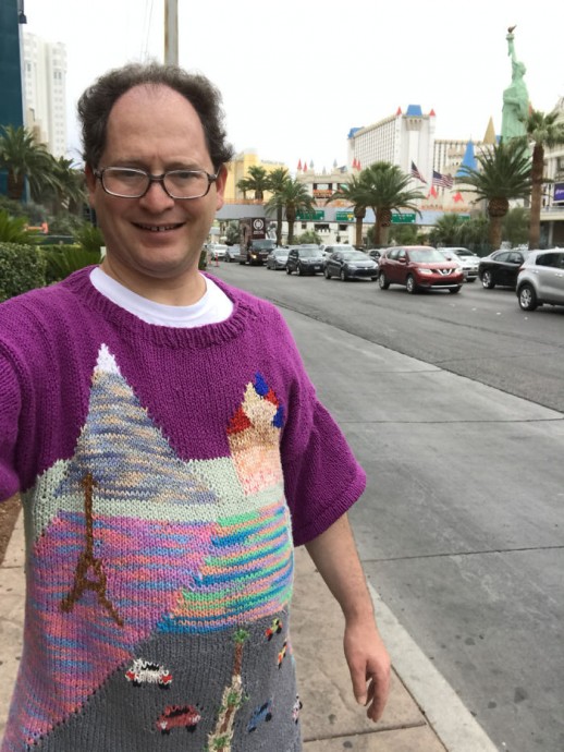 Guy Knits Sweaters Of Places And Then Goes To Those Places While Wearing Them. #2