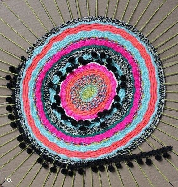 DIY Knitted Mandala Rug