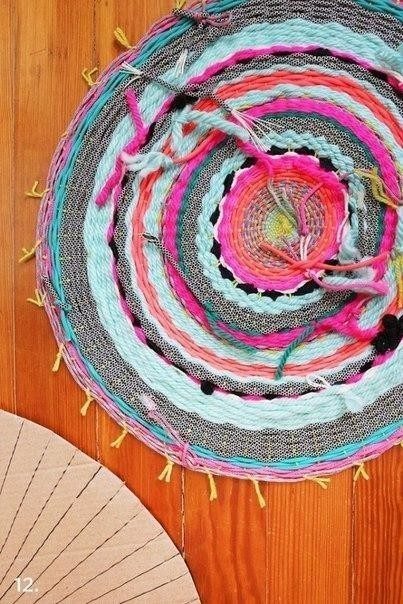 DIY Knitted Mandala Rug