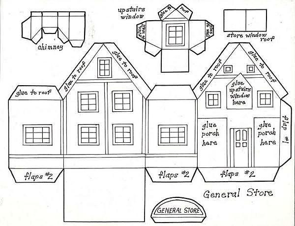 Printable Christmas Paper House Templates