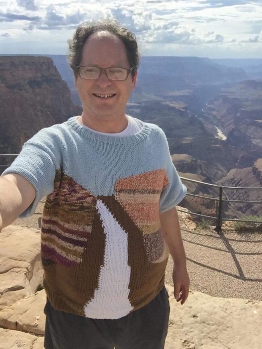 Guy Knits Sweaters Of Places And Then Goes To Those Places While Wearing Them. #2