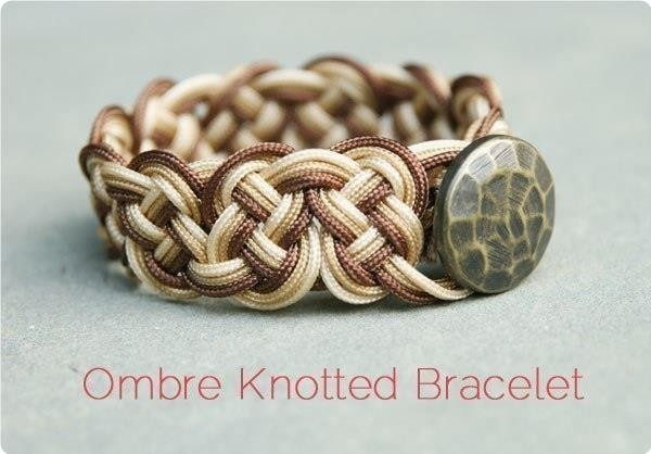 How to DIY Stylish Ombre Knotted Bracelet