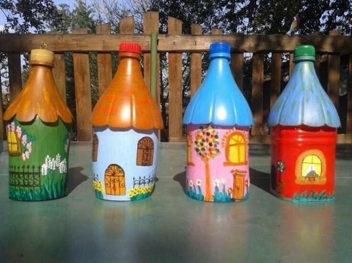 DIY Pop Bottle Birdhouses