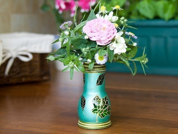 Beautiful Vase Made from Glass Bottle