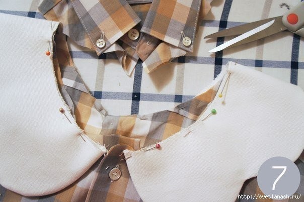 DIY: Scalloped Peter Pan Collar on a Button-Up