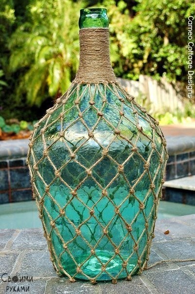 Simple Bottle Decoration With Rope