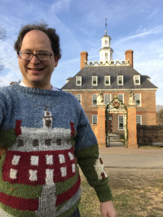 Guy Knits Sweaters Of Places And Then Goes To Those Places While Wearing Them. #2