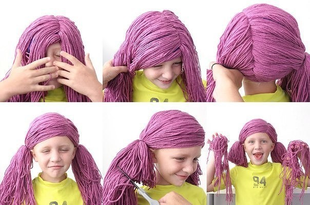 Yarn Wigs for Halloween!