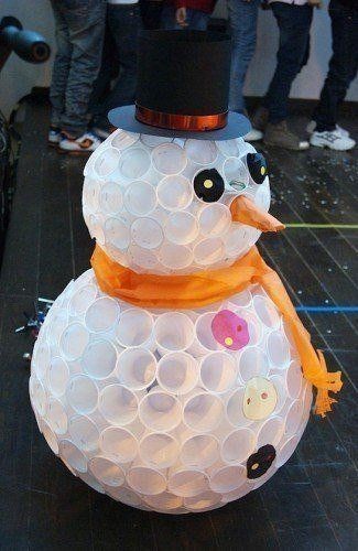 Plastic Сup Snowman