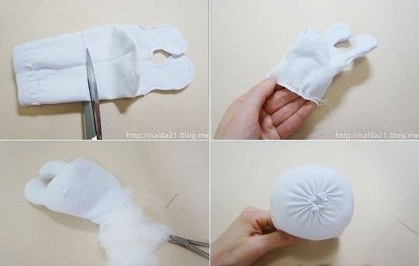 DIY Sock Bunny Step by Step