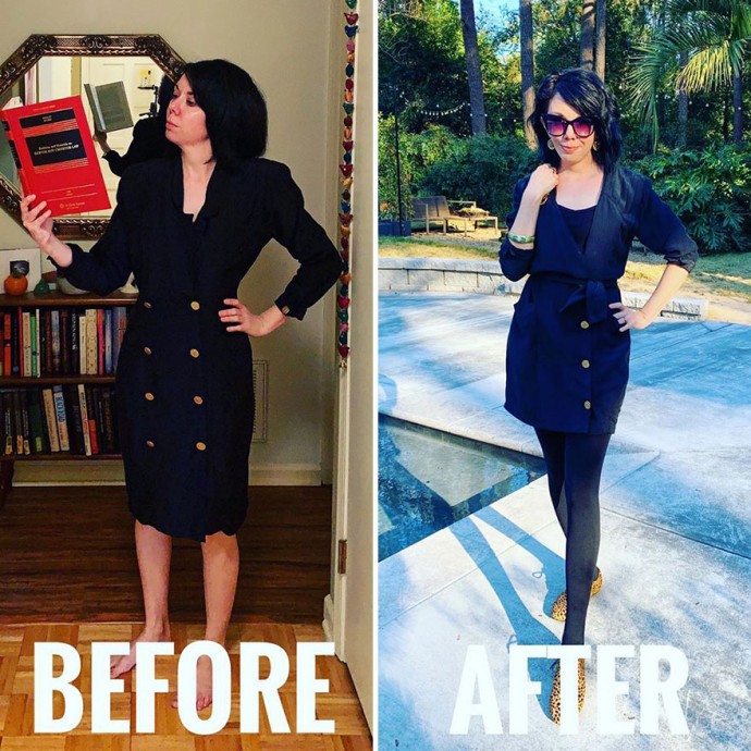 Woman Transforms Thrift-Store Clothes For $1 Into Elegant OutfitsArtist