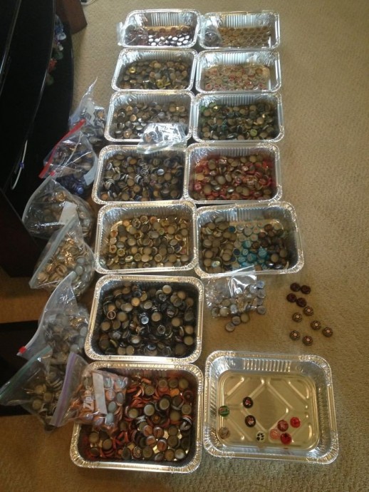 Man Collects Bottle Caps For 5 Years To Redo His Kitchen, And Here’s The Result Man Collects Bottle Caps For 5 Years To Redo His Kitchen, And Here’s The Result
