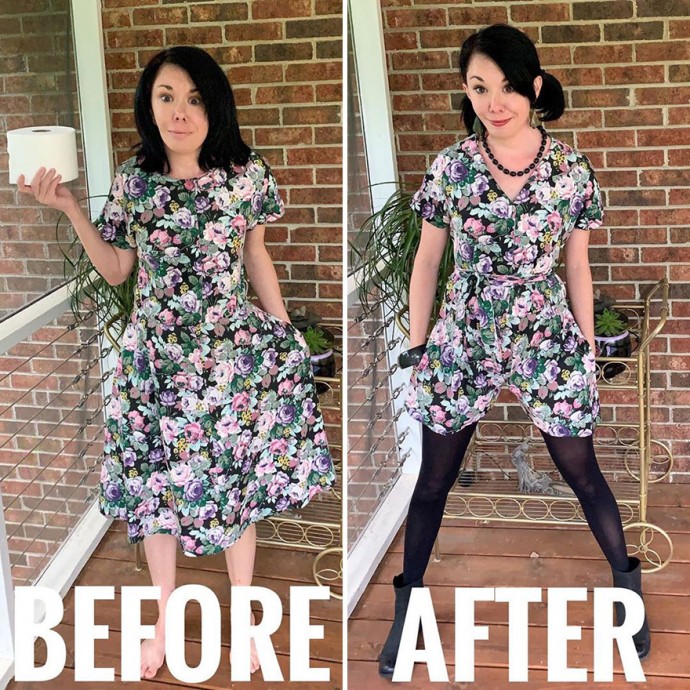 Woman Transforms Thrift-Store Clothes For $1 Into Elegant OutfitsArtist