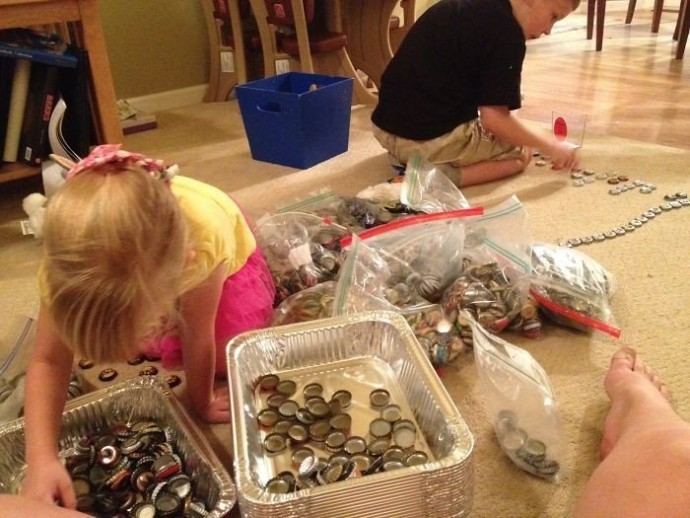 Man Collects Bottle Caps For 5 Years To Redo His Kitchen, And Here’s The Result Man Collects Bottle Caps For 5 Years To Redo His Kitchen, And Here’s The Result