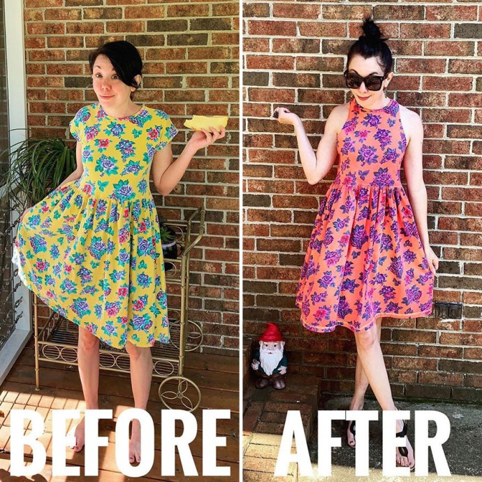 Woman Transforms Thrift-Store Clothes For $1 Into Elegant OutfitsArtist Woman Transforms Thrift-Store Clothes For $1 Into Elegant OutfitsArtist