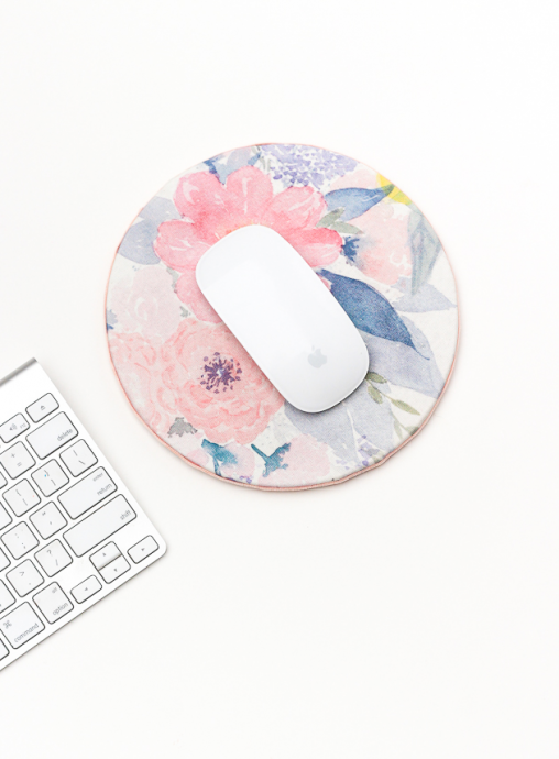 DIY Floral Mouse Pad