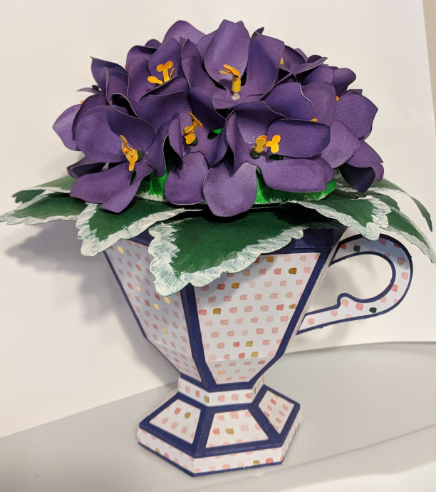 DIY Paper Flowers: A Teacup of Violets