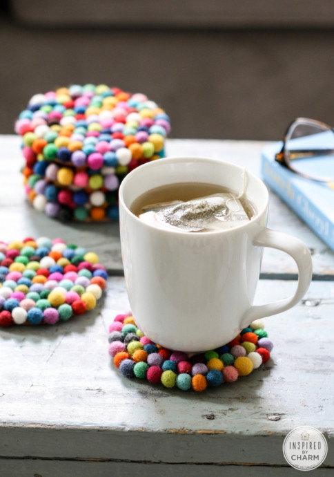 Diy Wool Felt Ball Coasters