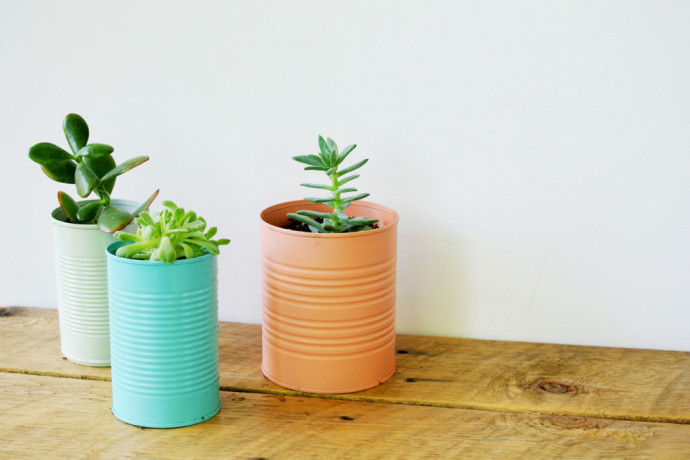 Craft Tin Can Planters