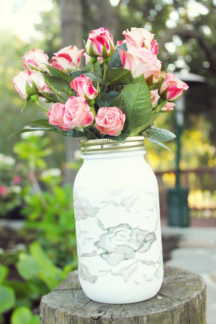 DIY Lace Vase