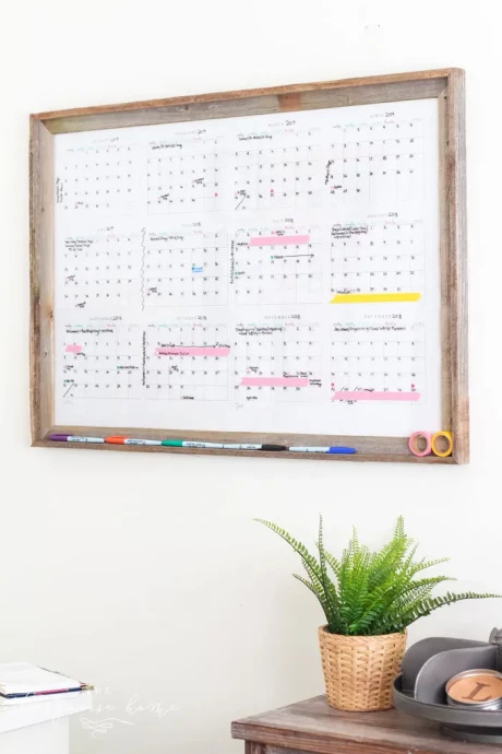 DIY Erase Calendar