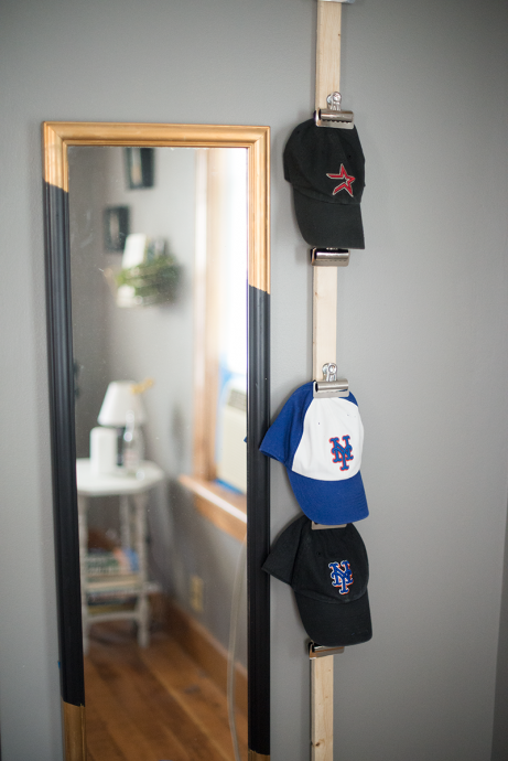 DIY Baseball Cap Storage