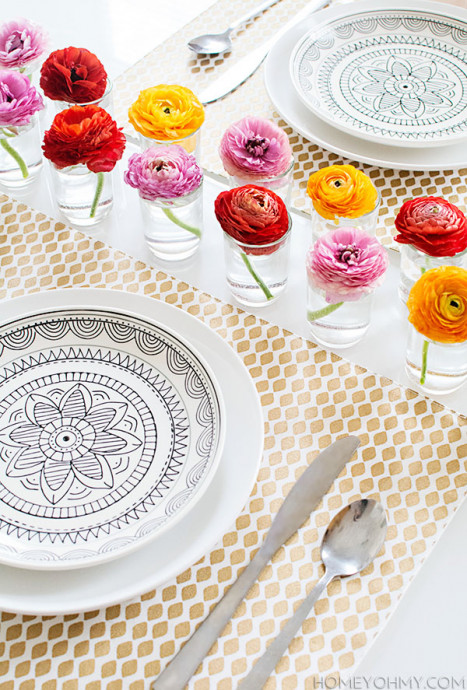 Spring Floral Table Runner