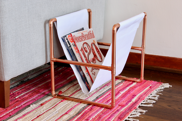 How to Make DIY Copper Magazine Rack