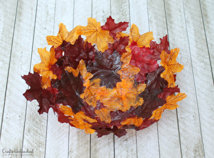 DIY Decorative Leaf Bowl for Fall