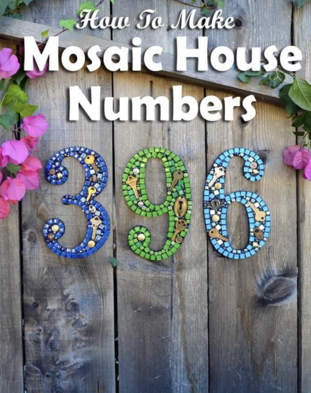 How To Make Mosaic House Numbers — Craft Ideas